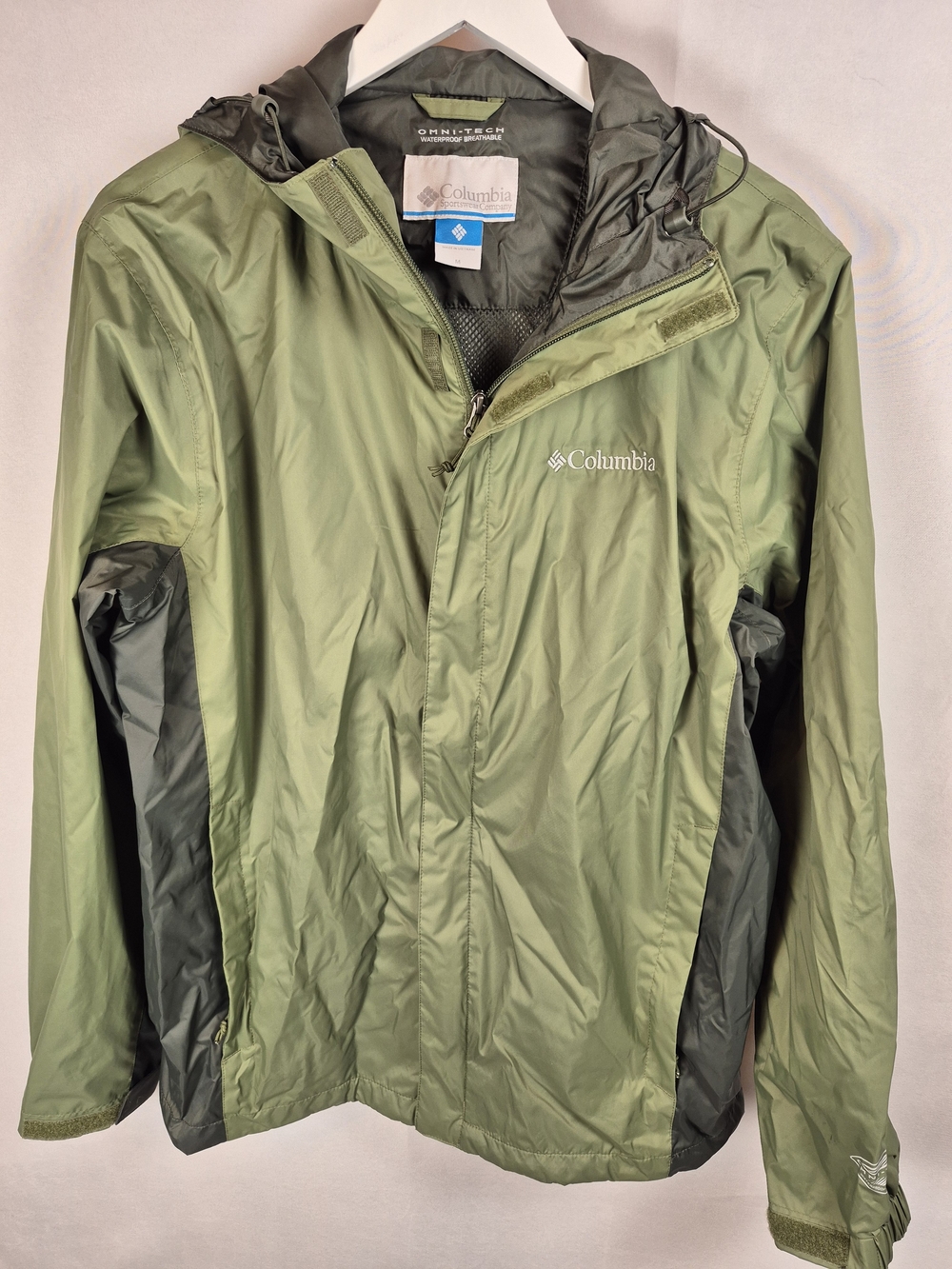 Columbia Men's Olive Green Waterproof Jacket Size M